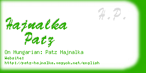 hajnalka patz business card